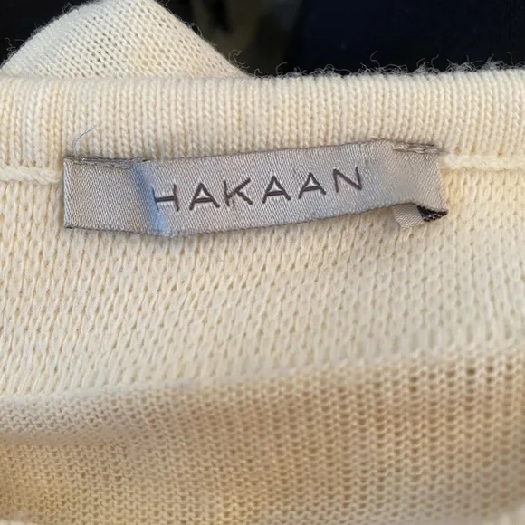 Hakaan Intermix Womens Ivory Wool Bodycon Dress 8 - Picture 6 of 7